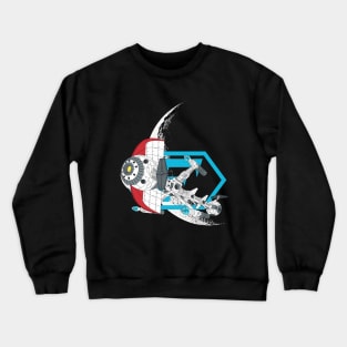 Spaceship Comet Crewneck Sweatshirt